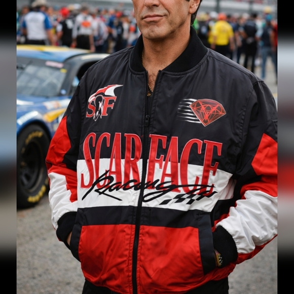 Scarface Racing Bomber Jacket Size Small New - Picture 1 of 13